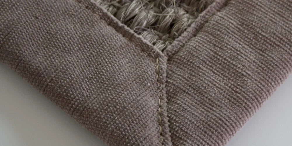 Sisal-Bordüre Chenille und Lederoptik
