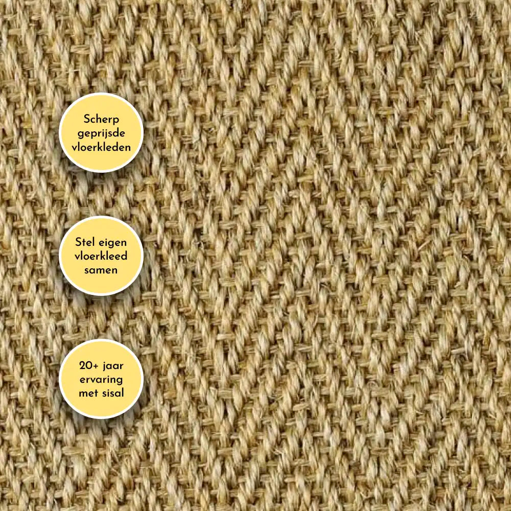 sisal vloerkleed visgraat